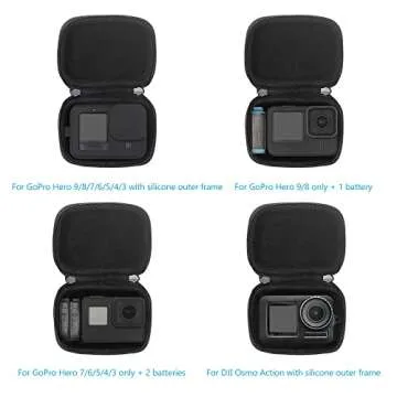 JSVER Hard Travel Storage Case for GoPro and Cameras