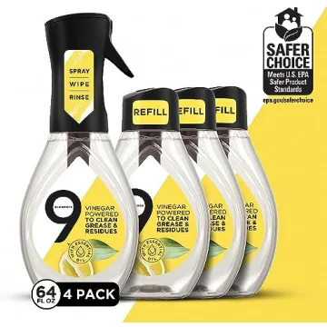 9 Elements Natural Dish Soap Spray with Lemon Oil - 64oz