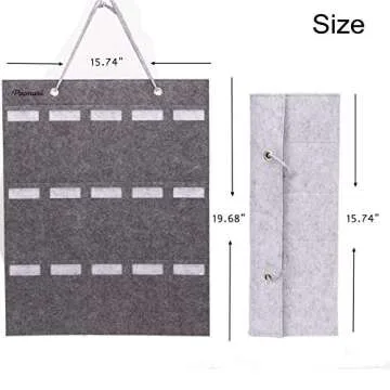 PACMAXI Sunglasses Storage Organizer, Wall Pocket Mounted by Sunglasses, Hanging Eyeglasses Storage Holder, Eyewear Display. (Grey, 15 Slot)