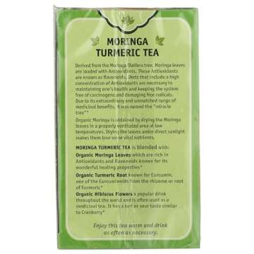 Herbal Cup Ayurveda Moringa Tea, Organic Turmeric Blend