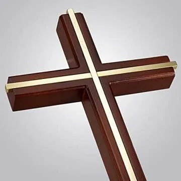 ACHIBANG Wall Cross, Catholic Wooden Hanging Crosses for Wall Decor, 10 Inch