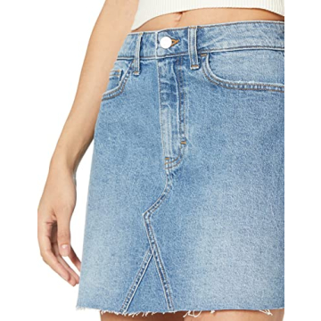 Arhaan Denim Mini Skirt in Medium Indigo for Women
