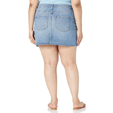Arhaan Denim Mini Skirt in Medium Indigo for Women