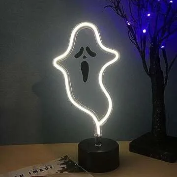 Cute Ghost Neon Sign for Halloween Fun