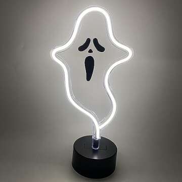 Cute Ghost Neon Sign for Halloween Fun