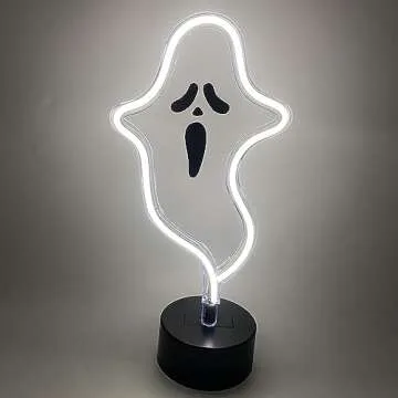 Cute Ghost Neon Sign for Halloween Fun