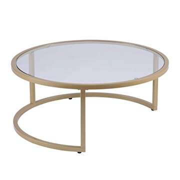 SEI Furniture Evelyn Glam Nesting Coffee Table 2-pc Set, Gold