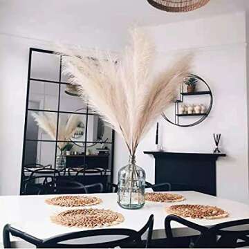 ANNIE&PANDA Faux Pampas Grass - Elegant 43" Home Decor