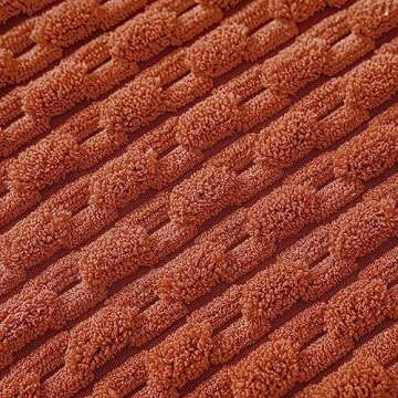 MIULEE Burnd Orange Pom-pom Throw Pillow Covers Set