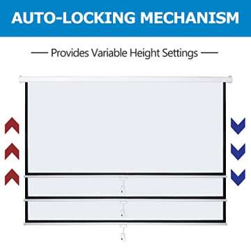 ZENY 100 Inch Retractable Projector Screen for All Occasions