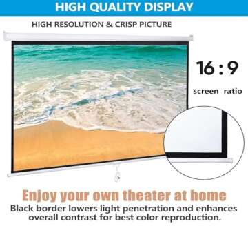 ZENY 100 Inch Retractable Projector Screen for All Occasions