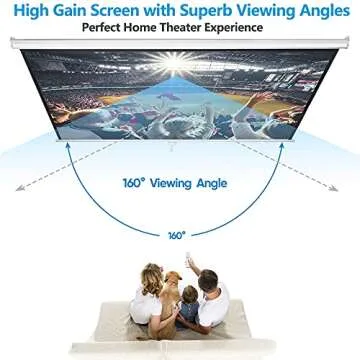 ZENY 100 Inch Retractable Projector Screen for All Occasions
