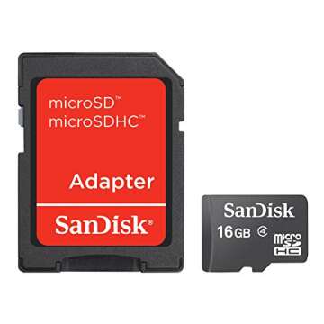 SanDisk Mobile Class4 MicroSDHC Flash Memory Card- SDSDQM-B35A with Adapter 16GB