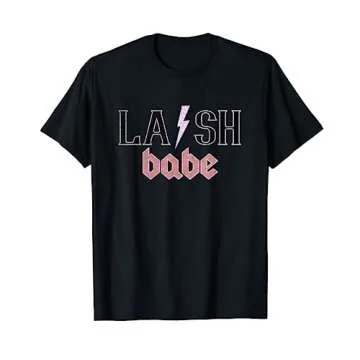 Vintage Lash Babe Lash Artist Eyelash Lash Tech T-Shirt