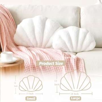 VBGYA Seashell Decorative Pillow - Ocean-Inspired Soft Plush