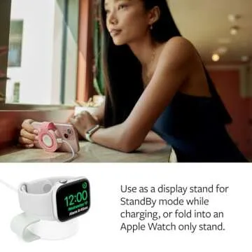 Butterfly SE 2-in-1 Compact Foldable Wireless Travel Charger, 15W MagSafe Duo Charging for iPhone, Airpods, and Apple Watch, White