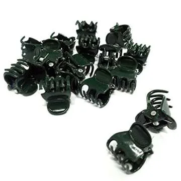KINGLAKE Orchid Clips,Plant Support Clips,Garden Flower Vine Clips,100 Pcs Garden Cymbidium Clips to Keep Stems Vines Grow Upright,Dark Green