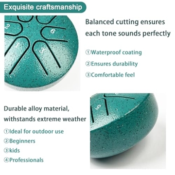 SITKOL 3 Inch Rain Drum - Musical Instrument for Yoga