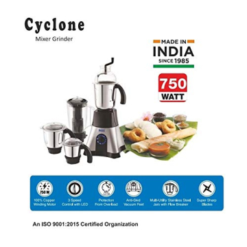BOSS Cyclone 4-Jar Mixer Grinder 750 Watts Powerful Performance