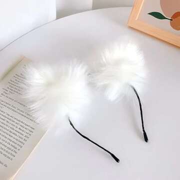 YOVECATHOU Light Up LED Cat Ears Headband for Parties