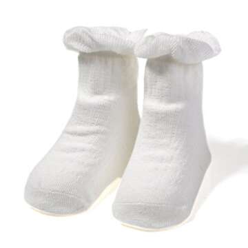 Non Slip Ruffle Baby Socks for Girls - EPEIUS