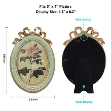 CISOO Vintage Oval Picture Frame for Elegant Decor