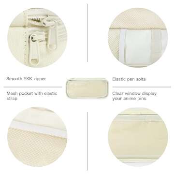 STEAMEDBUN Aesthetic Pencil Pouch for School and Office