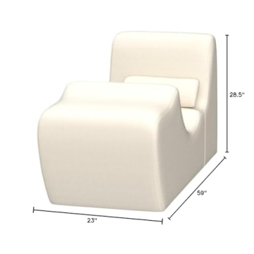 ZINUS Lotus Zero Gravity Chaise Lounger - No Assembly, Oatmeal