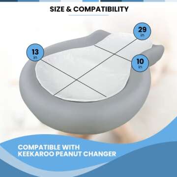Changing Pad Liner, Fits in Peanut Shaped Changing Pads, Super Soft Peanut Changer Liners are Warm O...
