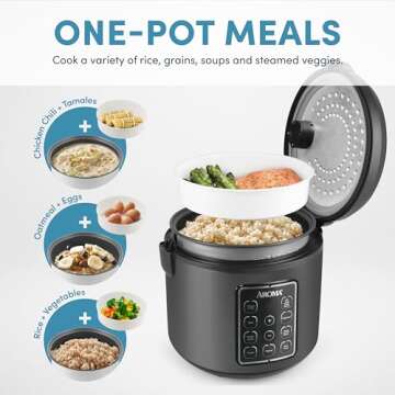 AROMA® 12-Cup (Cooked) Digital Rice & Grain Multicooker (ARC-966BD), Black