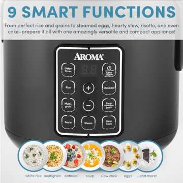 AROMA 12-Cup Digital Rice Cooker - Versatile Cooking