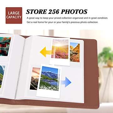 256 Photos Album for Fujifilm Instax Mini Camera/Polaroid 2”x3” Pictures, 2x3 Photo Album Book f...