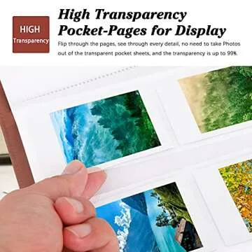 256 Photos Album for Fujifilm Instax Mini Camera/Polaroid 2”x3” Pictures, 2x3 Photo Album Book for Fujifilm Instax Mini 11 12 evo 9 90 70 40 8 Instant Camera & Instax Mini Instant Film (Brown)