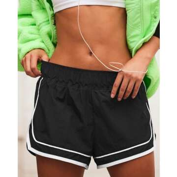 Fisoew Women’s Workout Running Shorts – Stylish Athletic Gear for Active Women