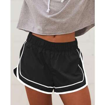 Fisoew Women’s Athletic Running Shorts for Comfortable Workouts