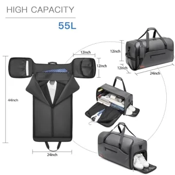 Moulyan Convertible Garment Duffle Bag for Travel