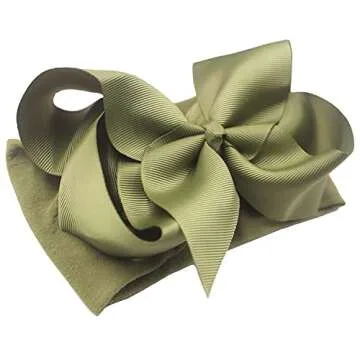 CellElection 20PCS Baby Girls Soft Nylon Headbands 6Inch Big Bows Elastic Nylon Hairbands Hair Accessories for Newborns Infants Toddlers Kids…