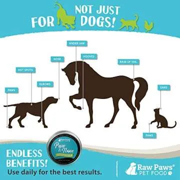 Raw Paws Paw & Nose Balm, 4-oz - Paw Wax for Dogs - Dog Paw Balm - Dog Paw Soother for Dogs - Cat Paw Balm - Natural Paw Balm for Dogs - Cat & Dog Paw Moisturizer - Paw Butter Balm for Dogs & Cats