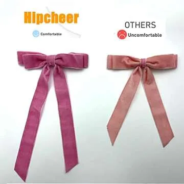 Large Red Velvet Hair Bows for Girls - 2 PCS Accessories