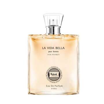 Hybrid & Company La Vida Bella Fragrance for Women Eau De Parfum Natural Spray Elegant Scent, 3.4 Fl Oz