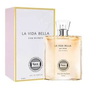 Hybrid & Company La Vida Bella Fragrance for Women Eau De Parfum Natural Spray Elegant Scent, 3.4 Fl Oz