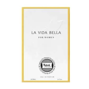 Hybrid & Company La Vida Bella Fragrance for Women Eau De Parfum Natural Spray Elegant Scent, 3.4 Fl Oz