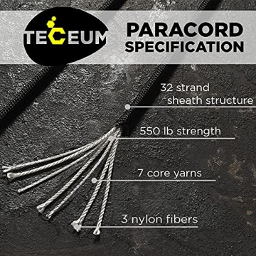 TECECUM 550 LB Paracord for Outdoor Activities and Crafts
