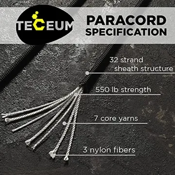 TECECUM 550 LB Paracord for Outdoor Activities and Crafts