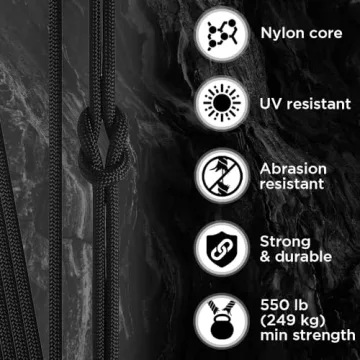 TECECUM 550 LB Paracord for Outdoor Activities and Crafts