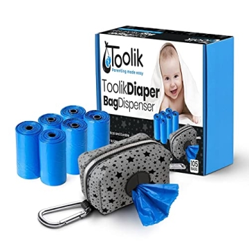 Toolik Diaper Bag Dispenser: 105 Disposable Bags for On-the-Go Parents