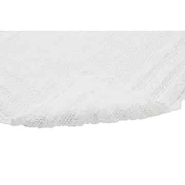 Better Trends Lilly Crochet Toilet Rugs u Shaped Washable,100% Cotton Contour Bath Rug & Crochet-Designed Bath mats for Bathroom, Soft Bathroom Toilet Rugs - White Contour Bath Mat