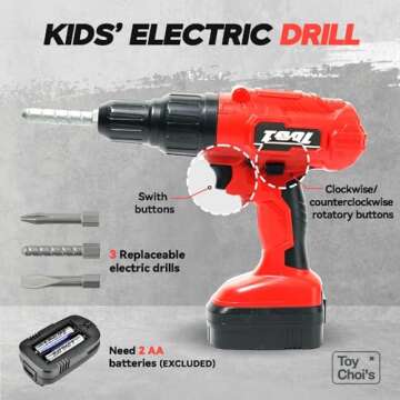 Toy Choi's Kids Tool Set, 83 Pieces Construction Kids Tool Bench Playset, Toddler Tool Bench with Pl...