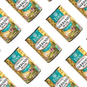Eden Organic Garbanzo Beans, Chickpeas, 15 oz Can (12-Pack Case), No Salt Added, Non-GMO, Gluten Free, Vegan, Kosher, U.S. Grown, Heat and Serve, Macrobiotic