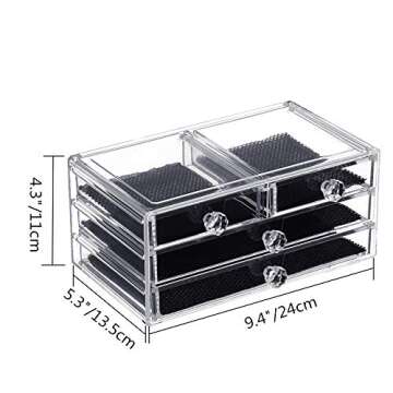 LTLKY SANNO Acrylic Organizer for Makeup & Jewelry Storage